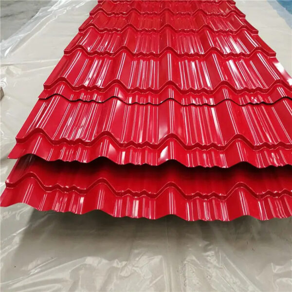 Z90 Z275 color coated corrugated steel roofing sheet 22 26 28 gauge dark green corrugated steel roof sheets - Image 4