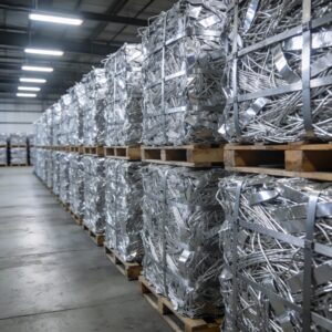 Bright Silver Clean 6063 Aluminum Wire Scrap High Density Bales for Recycling Metal Processing Plants
