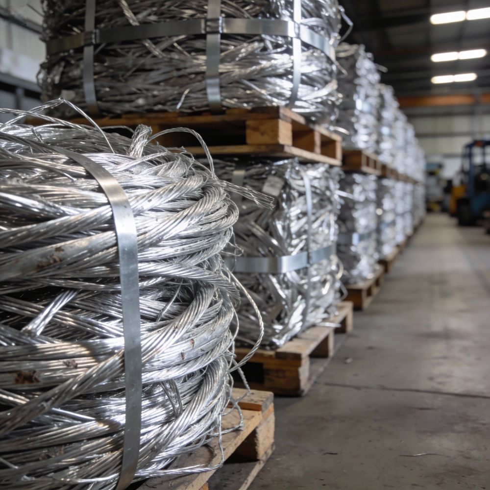 6063 Bright Aluminum Wire Scrap Clean Compressed Bales Low Impurity Metal for Smelting Factories - Image 3
