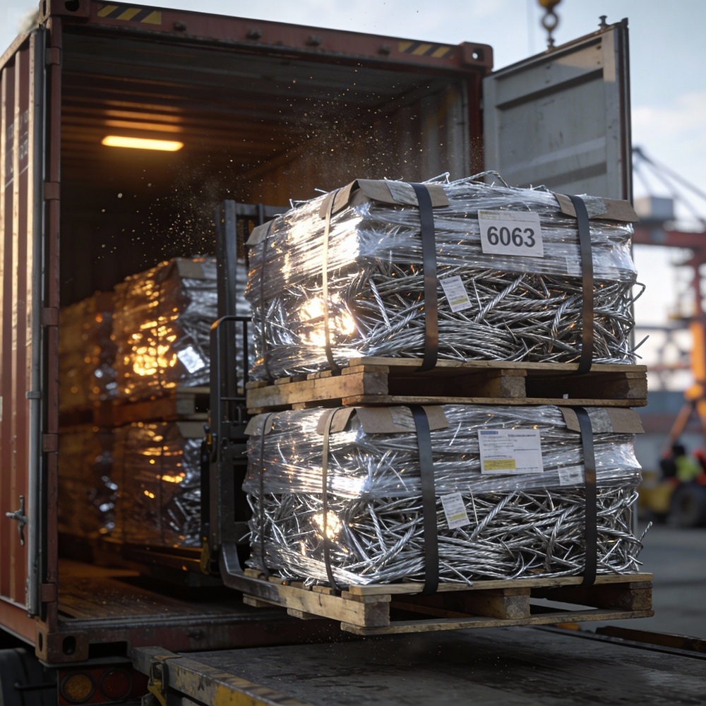 6063 Bright Aluminum Wire Scrap Clean Compressed Bales Low Impurity Metal for Smelting Factories - Image 6